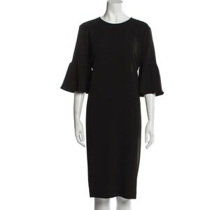 Ganni black shift dress - crepe - size L (US 12/DK 42)